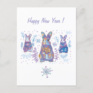 Postale carte lapin mignonne