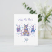 Postale carte lapin mignonne (Debout devant)
