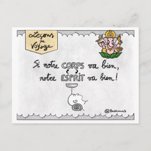 Postale Carte leçons de voyage : « Ayurveda »
