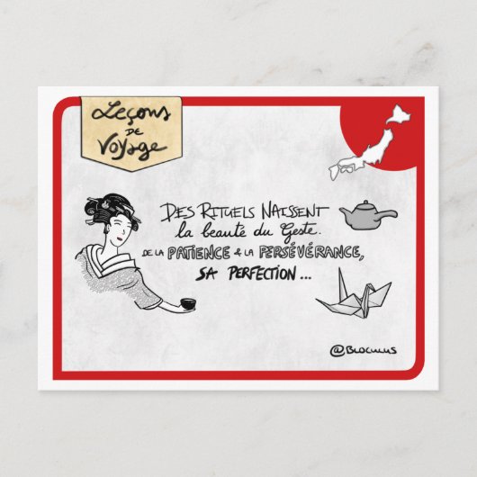 Postale Carte Leçons de voyage : Créez des rituels (Devant)