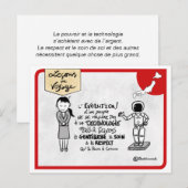 Postale Carte Leçons de voyage : "Évolution d’un peuple" (Devant / Derrière)