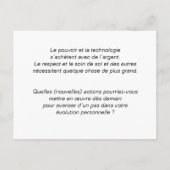 Postale Carte Leçons de voyage : "Évolution d’un peuple" (Dos)