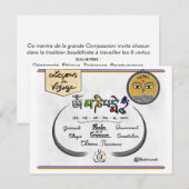 Postale Carte leçons de voyage : « Om Ma Ni Pad Me Hum » (Devant / Derrière)