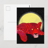 Postale Carte Léopard Zombie Personnalisable (Devant / Derrière)