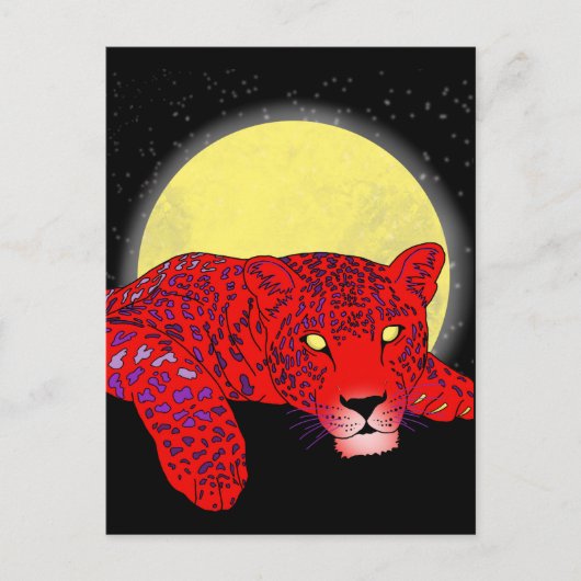 Postale Carte Léopard Zombie Personnalisable (Devant)