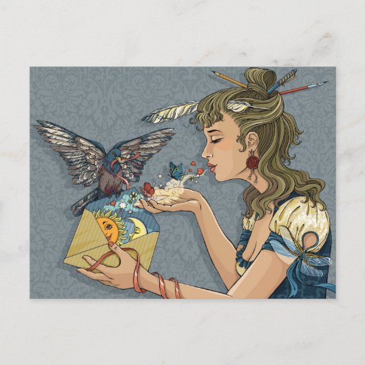 Postale Carte lettre d'amour (Devant)