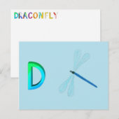 Postale Carte Libellule (Devant / Derrière)