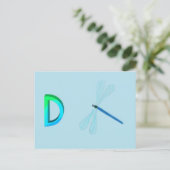 Postale Carte Libellule (Debout devant)