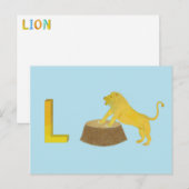 Postale Carte Lion (Devant / Derrière)