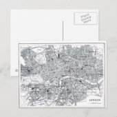 Postale Carte Londres (Devant / Derrière)