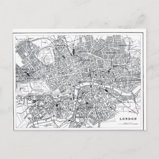 Postale Carte Londres (Devant)