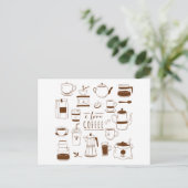 Postale Carte Lover Café - Addict à la caféine -Coupe -Bar (Debout devant)