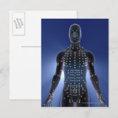 Postale Carte lumineuse des points d'acupuncture (Devant / Derrière)