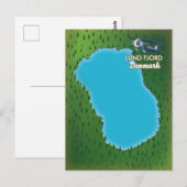 Postale Carte Lund Fjord Danemark (Devant / Derrière)
