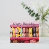 Postale Carte Macaron 12e anniversaire (Debout devant)