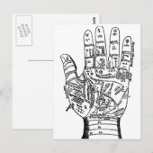 Postale Carte main Palmiste (Devant / Derrière)