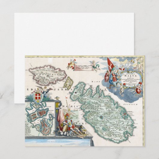 Postale Carte Malte 1720 (Devant / Derrière)