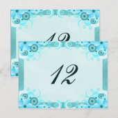 Postale Carte Mariage Aqua Blue Hibiscus (Devant / Derrière)