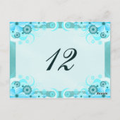 Postale Carte Mariage Aqua Blue Hibiscus (Dos)