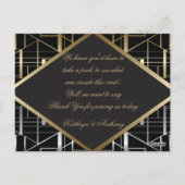 Postale Carte Mariage classique Gatsby Deco (Dos)
