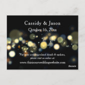 Postale Carte Mariage Gold & Bokeh (Dos)