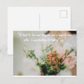 Postale carte mariage heureuse (Devant / Derrière)