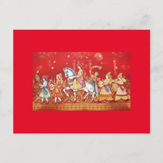 Postale carte mariage indienne (Devant)