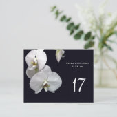 Postale Carte Mariage Orchidées Blanches Postca (Debout devant)