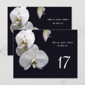 Postale Carte Mariage Orchidées Blanches Postca (Devant / Derrière)