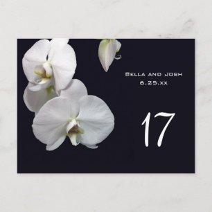 Postale Carte Mariage Orchidées Blanches Postca