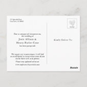 Postale Carte Mariage reportée Chalkboard & Typography (Dos)