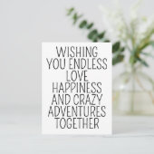 Postale Carte mariage / Vous souhaiter un amour sans fin,  (Debout devant)