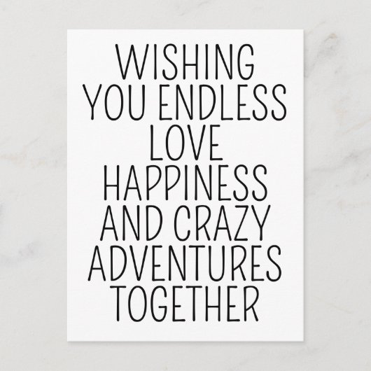 Postale Carte mariage / Vous souhaiter un amour sans fin,  (Devant)