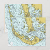 Postale Carte marine de l'île de Sanibel en Floride (Devant / Derrière)