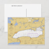 Postale Carte marine du lac Ontario (Devant / Derrière)