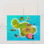 Postale Carte Maui (Devant / Derrière)