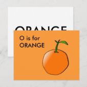 Postale Carte mémoire Alphabet "0" (Devant / Derrière)