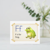 Postale Carte mémoire grenouille (Debout devant)