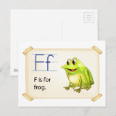 Postale Carte mémoire grenouille (Devant / Derrière)