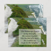 Postale Carte mémoire Habakkuk 3 19 Écritures (Devant / Derrière)