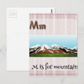 Postale Carte mémoire M est pour la montagne (Devant / Derrière)