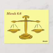 Postale Carte mémoire Micah 6 8 Écritures (Dos)