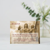 Postale Carte mémoire Micah 6 8 Écritures (Debout devant)