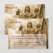 Postale Carte mémoire Micah 6 8 Écritures (Devant / Derrière)