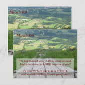 Postale Carte mémoire Micah 6 8 Écritures (Devant / Derrière)