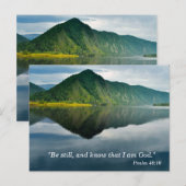 Postale Carte mémoire Psalm 46 10 Écritures (Devant / Derrière)