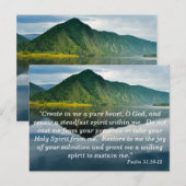 Postale Carte mémoire Psalm 51 10 - 12 Écritures (Devant / Derrière)