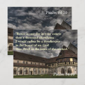 Postale Carte mémoire Psalm 84:10 Écriture (Devant / Derrière)