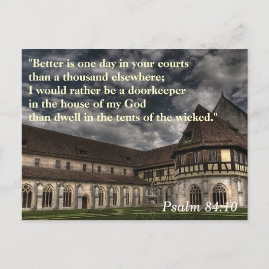 Postale Carte mémoire Psalm 84:10 Écriture (Devant)