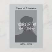 Postale Carte Memorial Service Keepsaké avec photo (Devant)